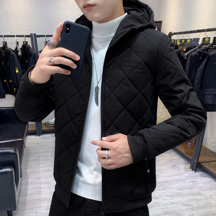 Herren Stepp-Kapuzenjacke im Slim-Fit mit Diamantsteppung und thermischer Isolierung Drune