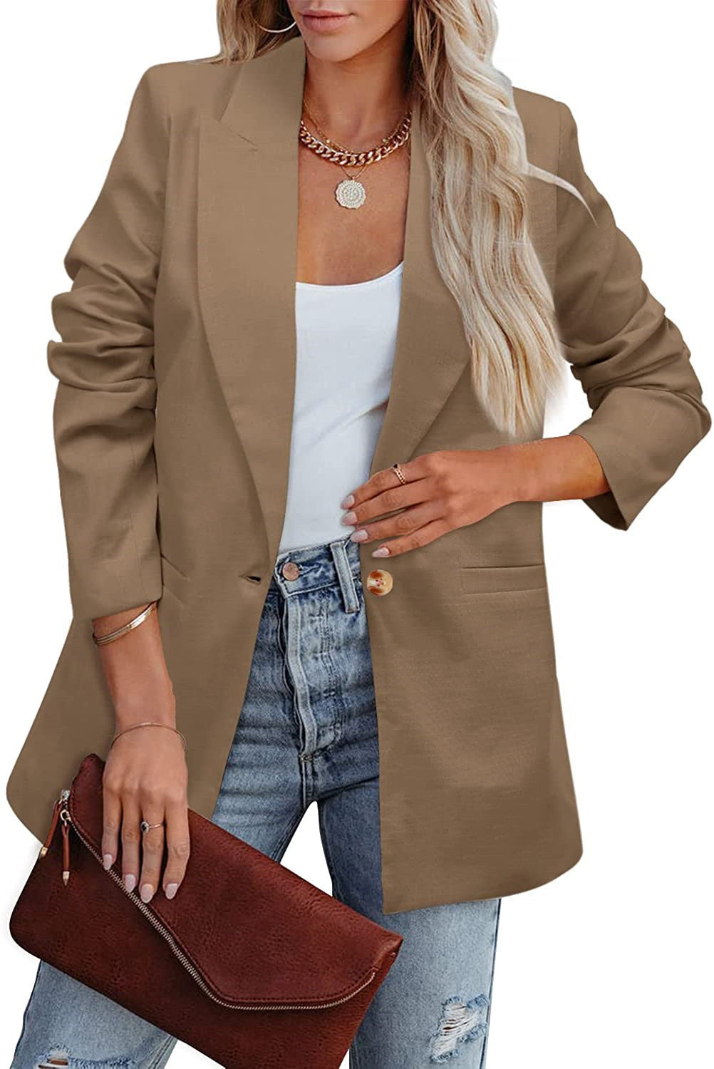 Drune | Doppelreihiger Blazer mit Gerafften Ärmeln und Taschen