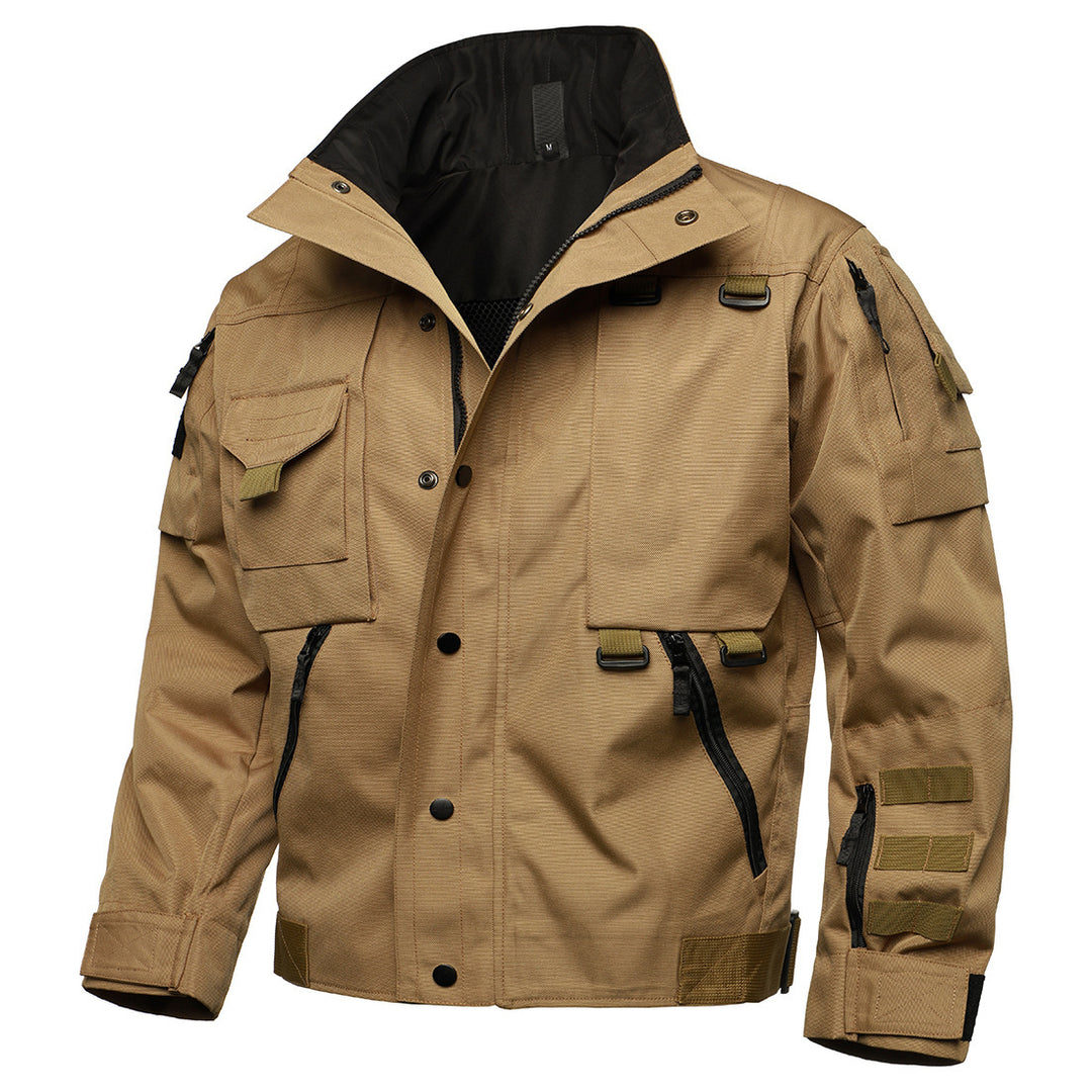 Herren Tactical Field Jacke mit Multi‑Taschen, verstellbaren Bündchen und wasserabweisender Ripstop‑Qualität Drune