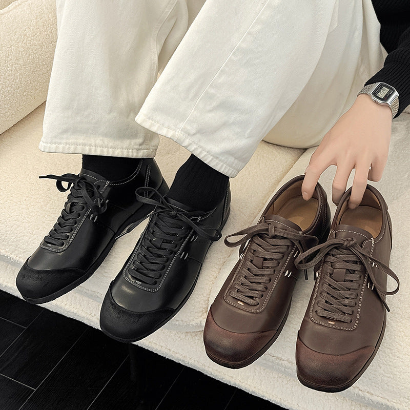 Damen Elegante Leder Schnürschuhe Drune