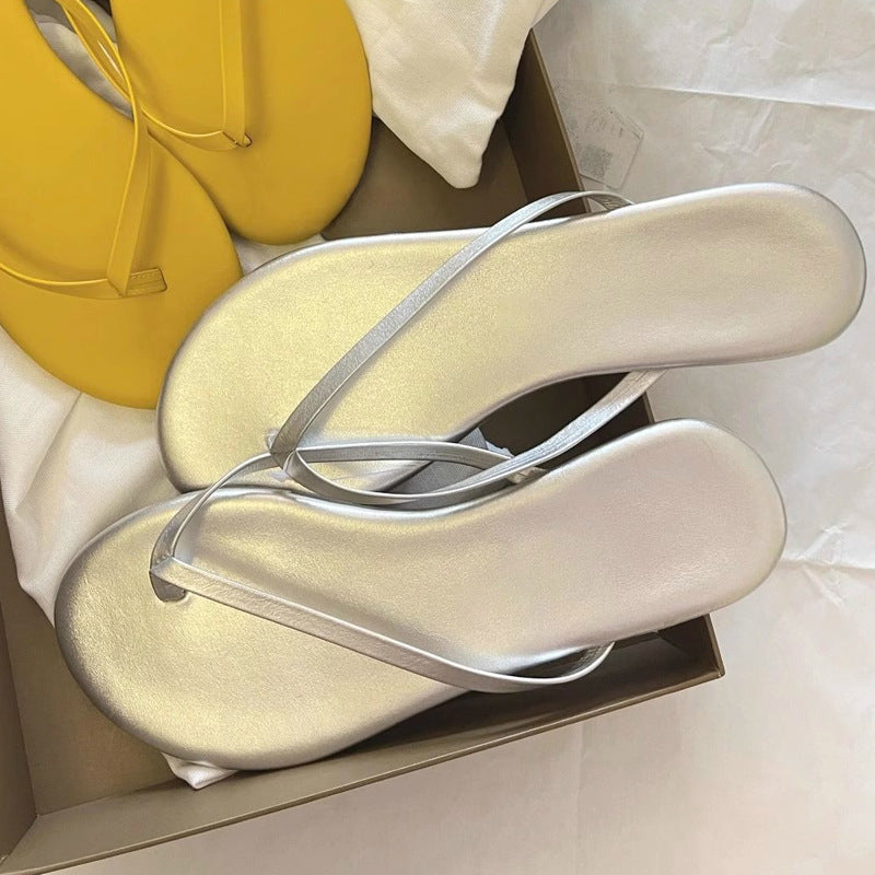 Damen Zehentrenner-Sandalen mit ergonomischem Fußbett und flexiblen Riemen Drune