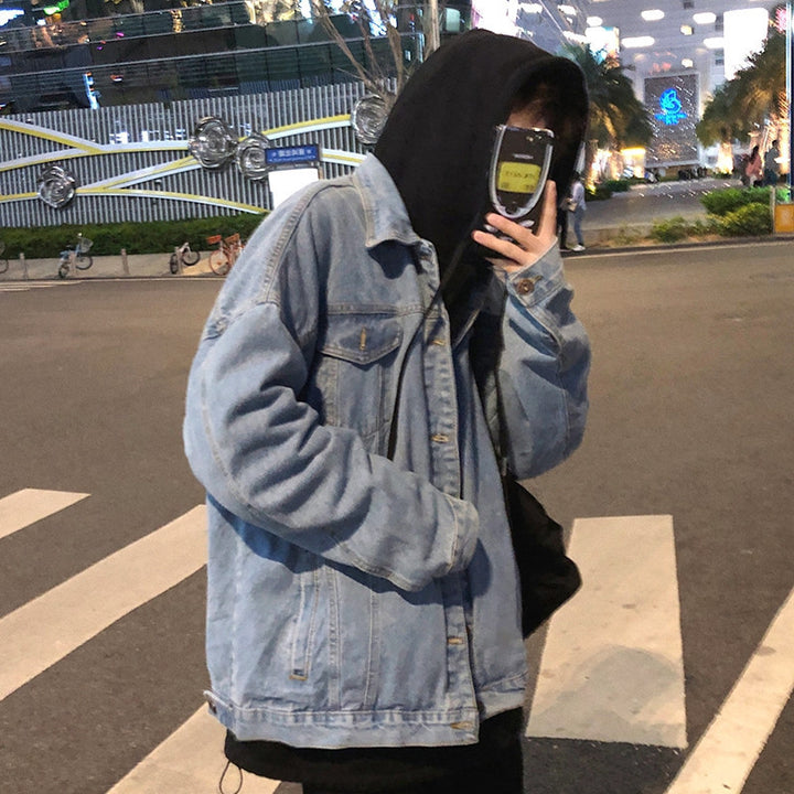 Herren Lässige Denimjacke im Vintage-Stil Drune