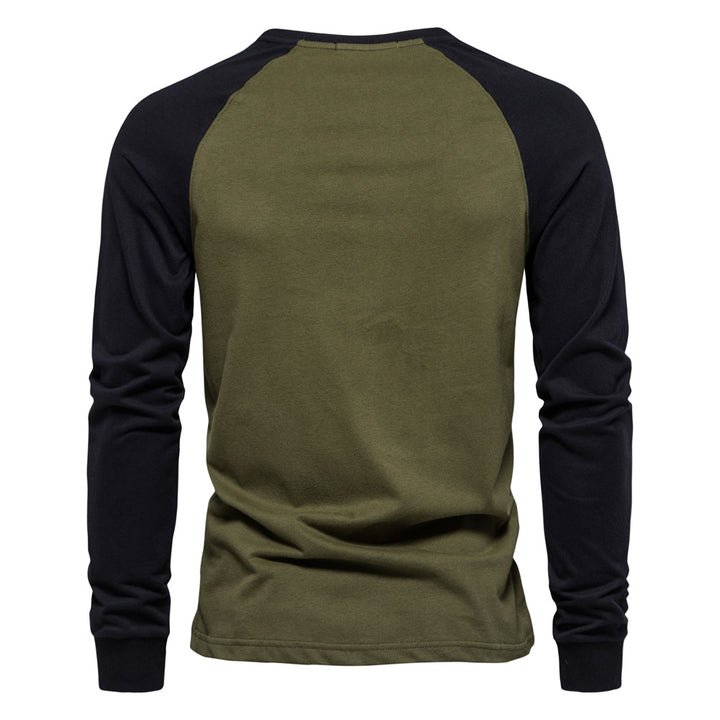 Herren Langarmshirt mit modernem Kontrastdesign und bequemer Passform Drune