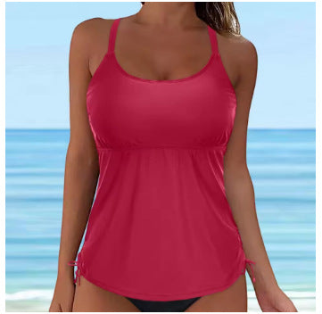 Damen lässiges Tankini-Oberteil mit Schnürung Drune