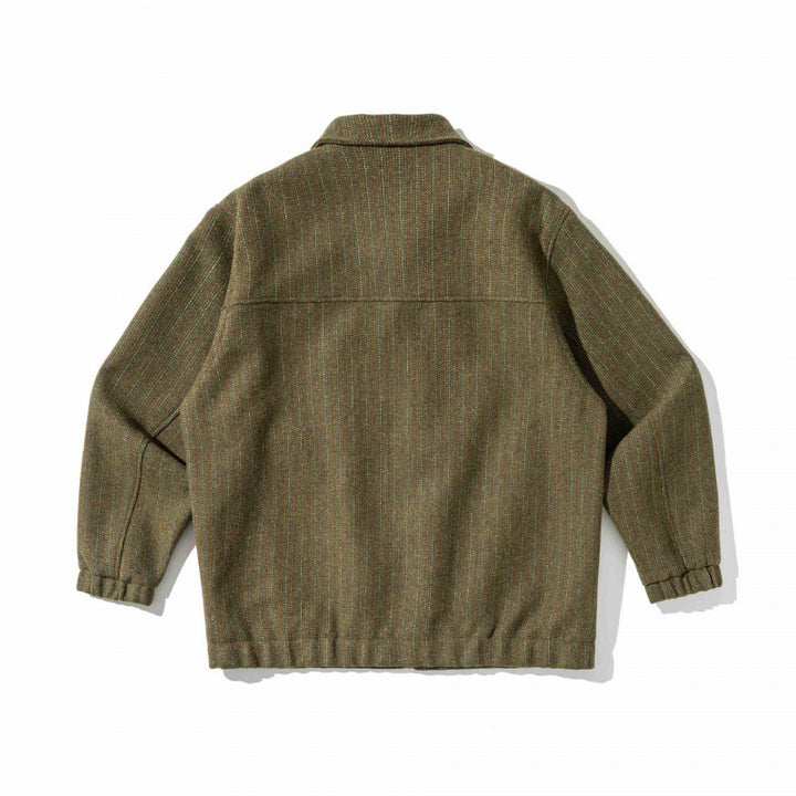 Herren Kastenförmige Overshirt‑Jacke aus Wollmix mit aufgesetzter Brusttasche Drune