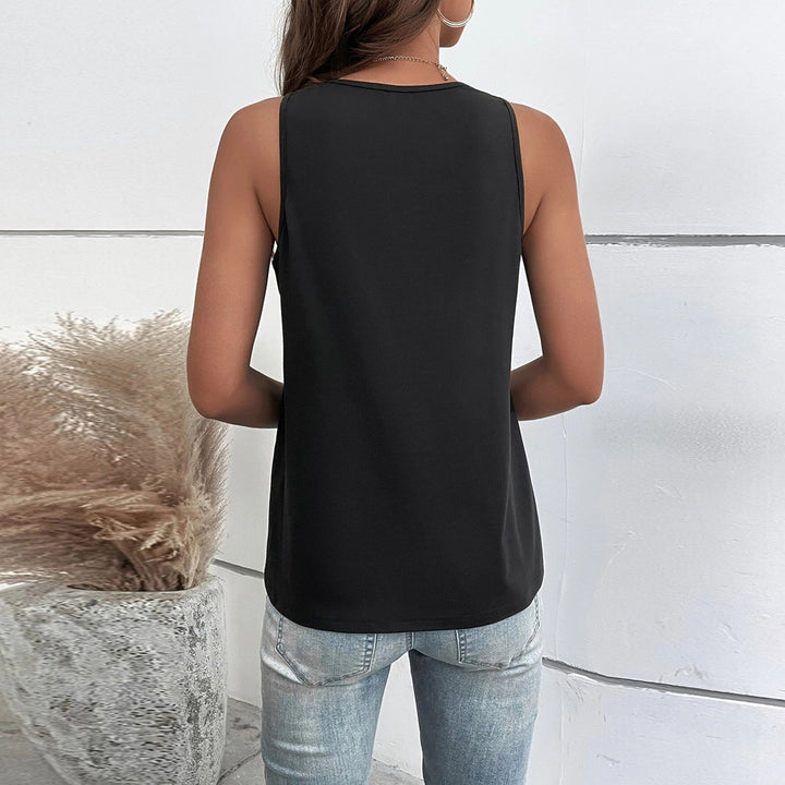 Damen Top mit tiefem V-Ausschnitt und dekorativen Lurex-Bindebändern Drune