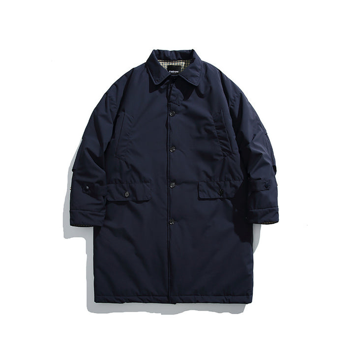 Herren Wattierter Mantel mit Hemdkragen und Thermofutter Drune