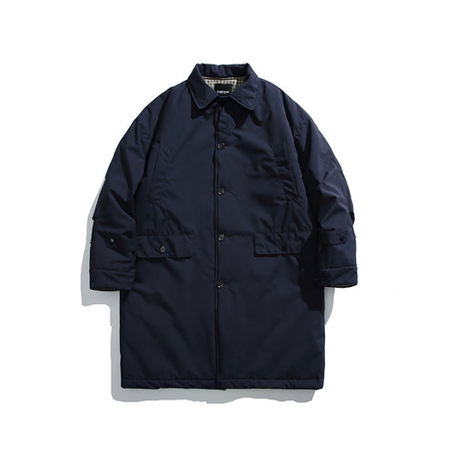 Herren Wattierter Mantel mit Hemdkragen und Thermofutter Drune