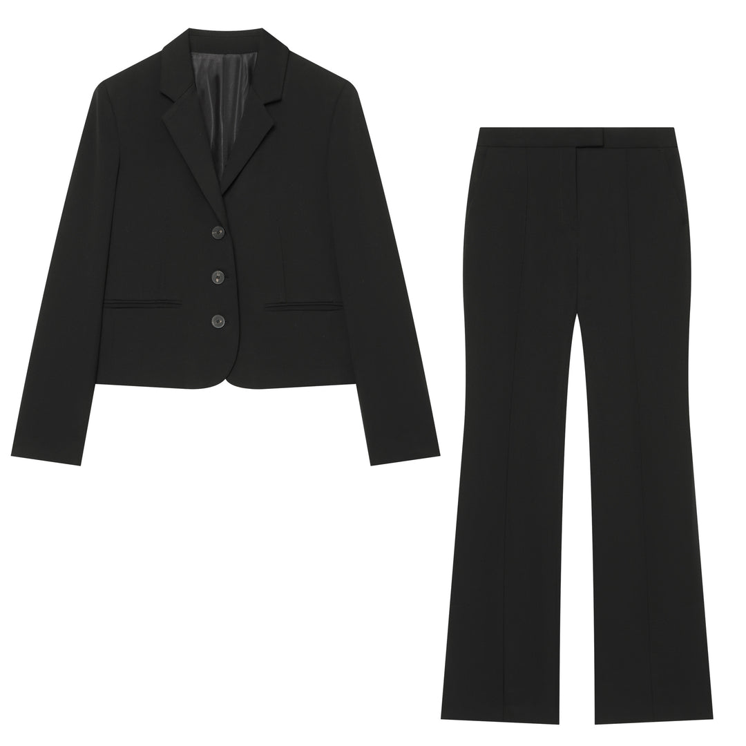 Damen Kurzblazer mit taillierter Silhouette, durchgehender Knopfleiste und feiner Innenfütterung Drune