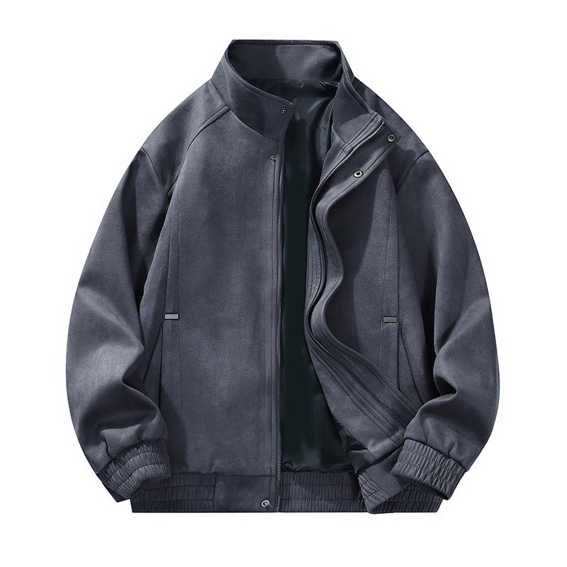 Herren Elegante Übergangsjacke mit hochschließendem Kragen und praktischen Taschen Drune