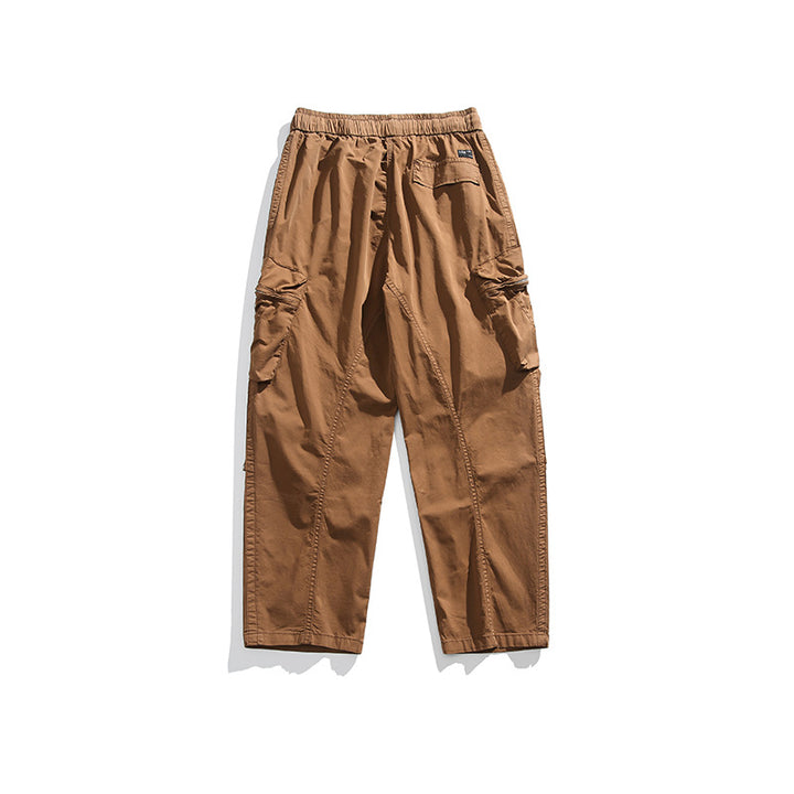 Herren Locker geschnittene Cargo-Hose mit elastischem Tunnelzugbund, Kordelzug und großen Utility-Taschen Drune