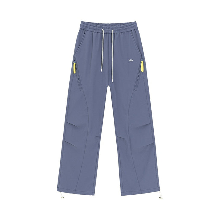 Damen Weite Utility-Trainingshose mit elastischem Bund, Reißverschlusstaschen & verstellbarem Saum Drune