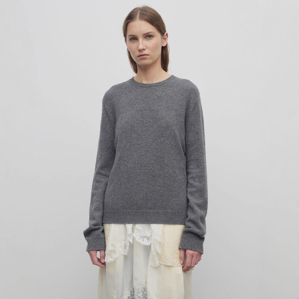 Damen Feiner Strickpullover aus hochwertiger Wolle Drune