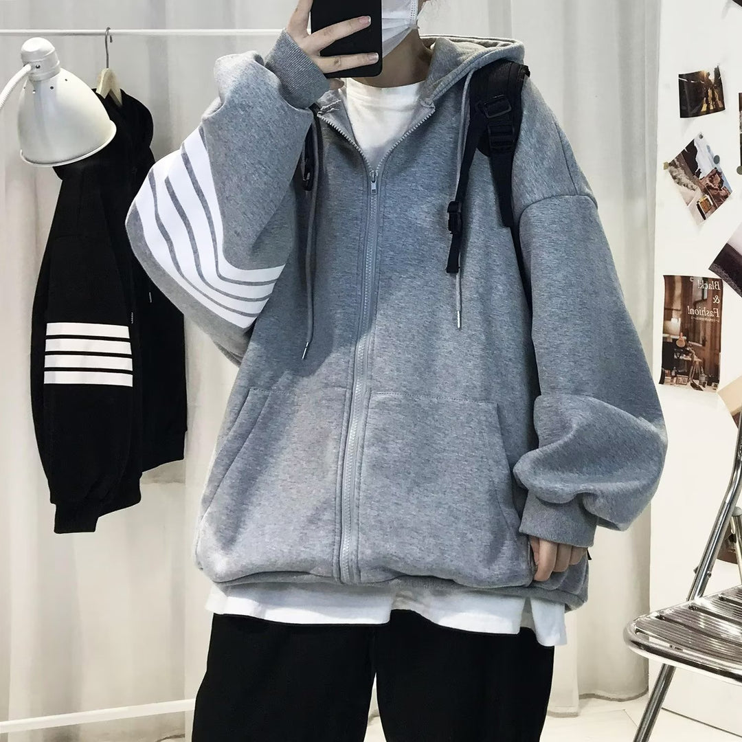 Unisex Bequeme Oversized Kapuzenjacke mit strukturiertem Design Drune