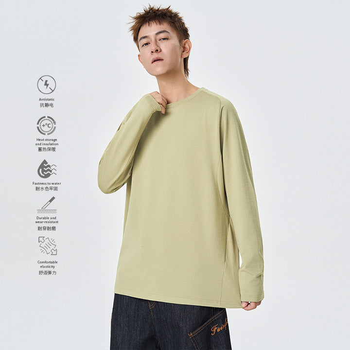 Herren Langarm-Thermo-Shirt mit Waffelstruktur und atmungsaktivem Funktionsmaterial Drune