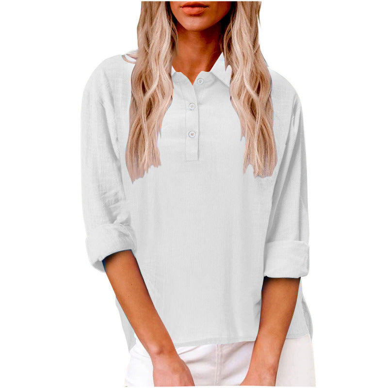 Damen Strickbluse mit Knopfdetail und lässigem Schnitt Drune