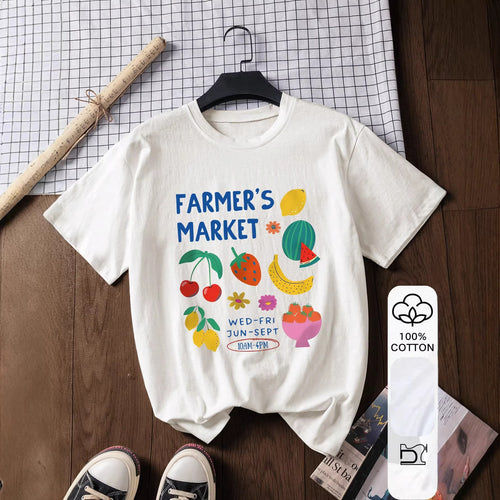 Damen T-Shirt mit kreativem Obst-Design Drune