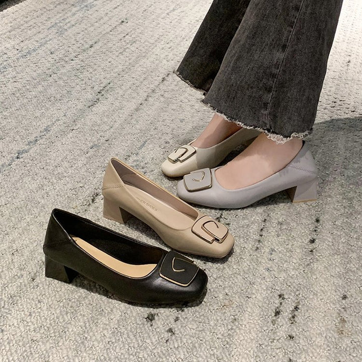 Damen Bequeme Pumps mit stilvollem Schnallen-Detail Drune