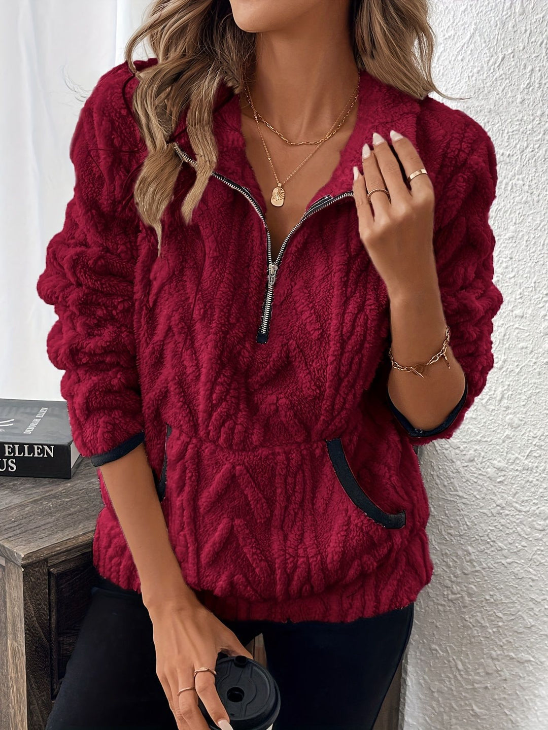 Damen Weiche Fleece Damenjacke Drune