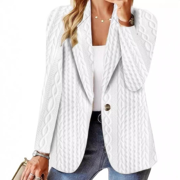 Damen Oversize-Blazer mit Schalkragen, Ein-Knopf-Verschluss und strukturierter Optik Drune
