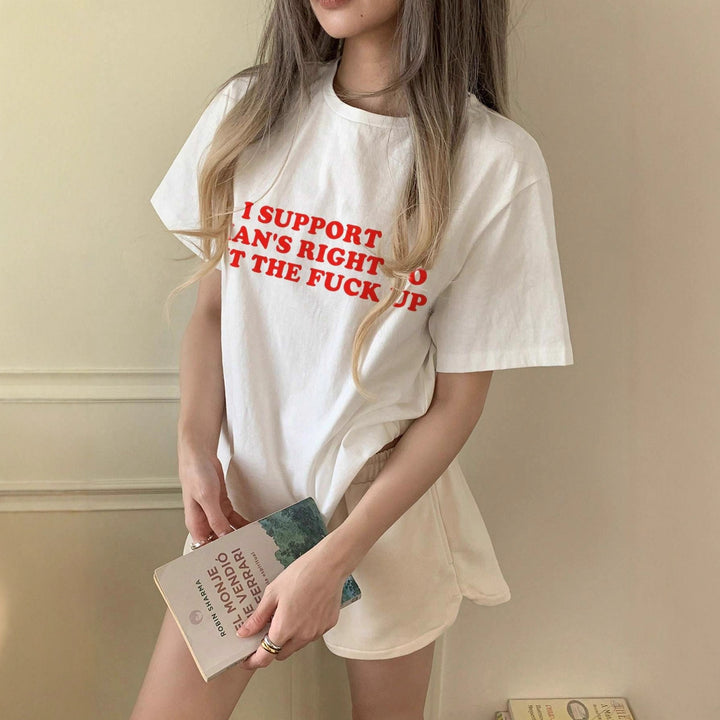 Damen oversized Bachelorette T-Shirt mit exklusivem Print Drune