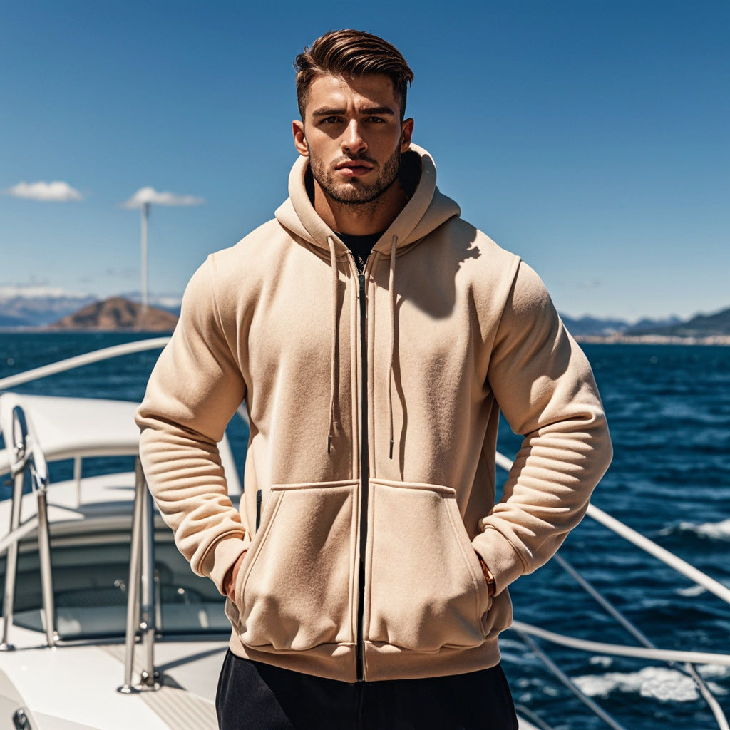 Herren Sportliche Kapuzenjacke mit praktischen Reißverschlusstaschen Drune