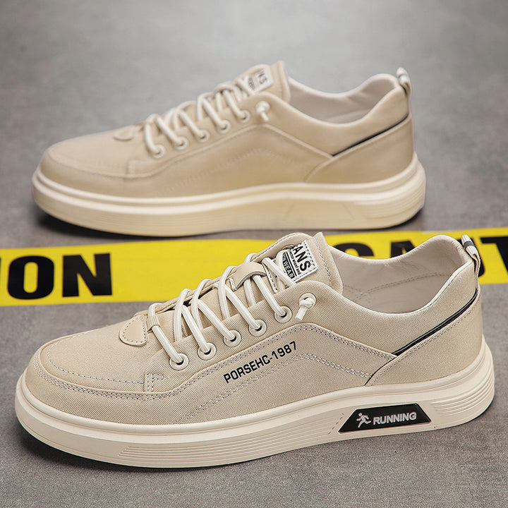 Unisex leichte Canvas-Sneaker mit erhöhtem Plateau-Laufsohle und atmungsaktivem Textiloberteil Drune