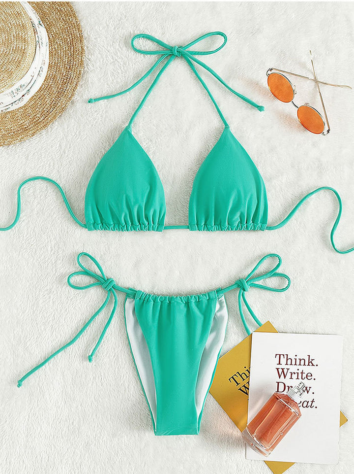 Damen Triangel-Bikini mit raffinierten Knotendetails Drune