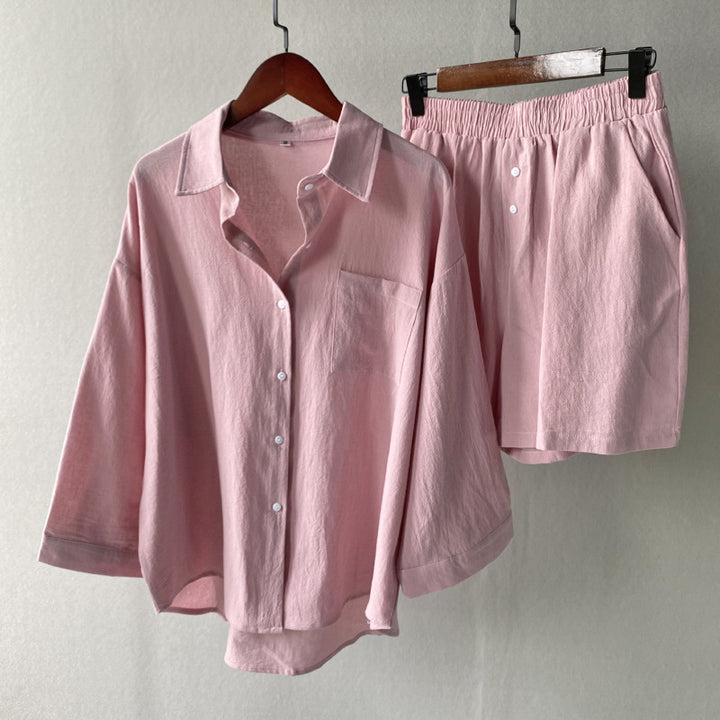 Damen Leichte Freizeit Zweiteiliges Loungewear Set Drune