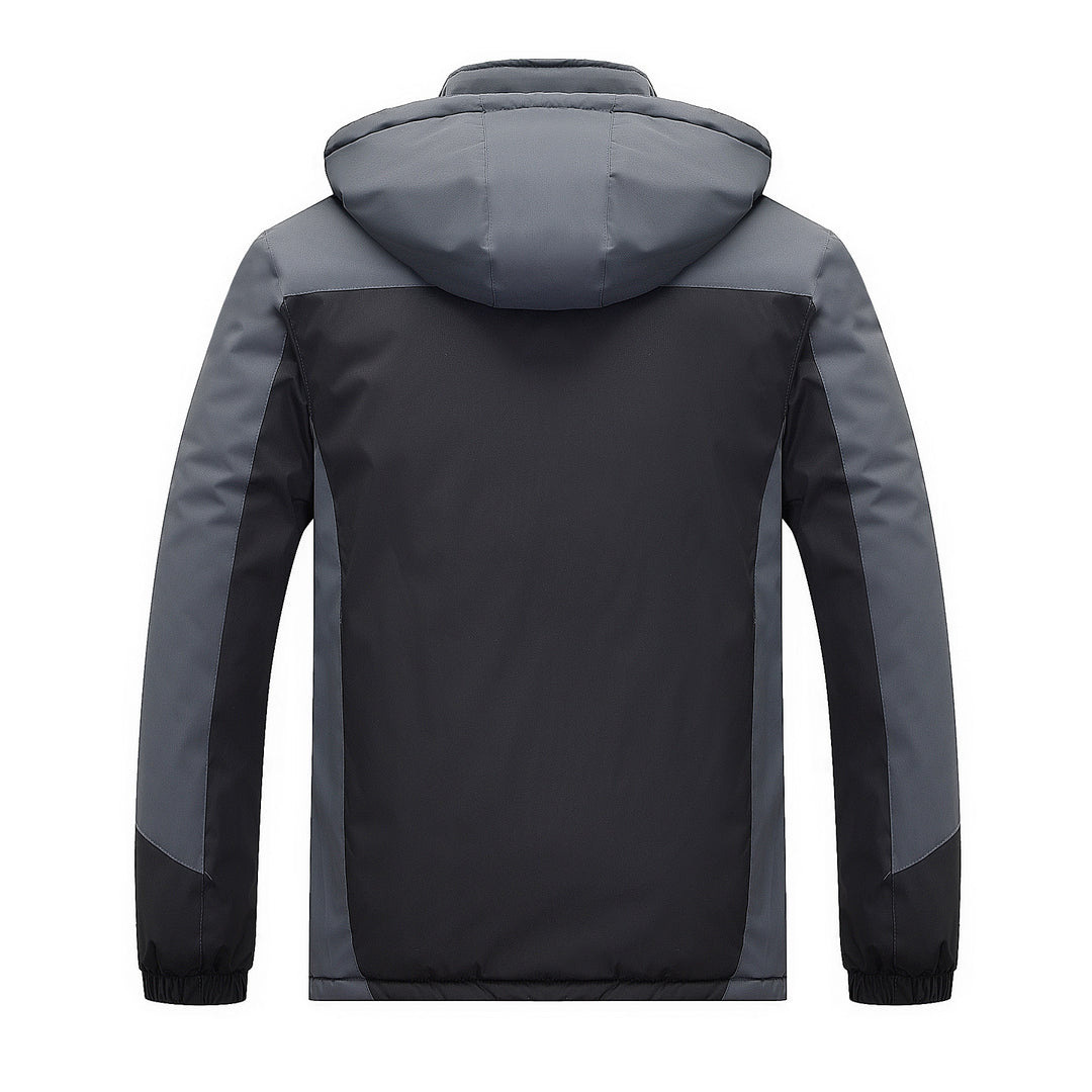 Herren Wasser- und winddichte Outdoorjacke mit wärmender Fleece-Innenlage und abnehmbarer Kapuze Drune