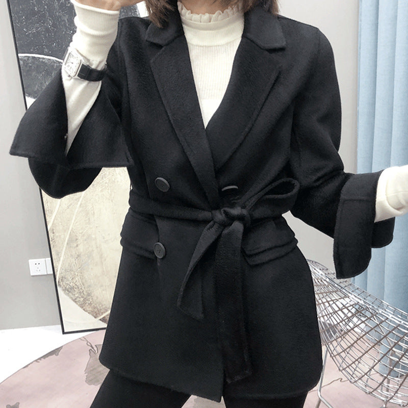 Damen zeitloser, doppelter Blazer mit Gürtel Drune