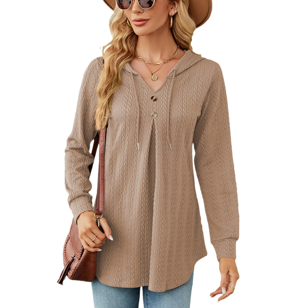 Damen Langarm Hoodie mit strukturiertem Design Drune