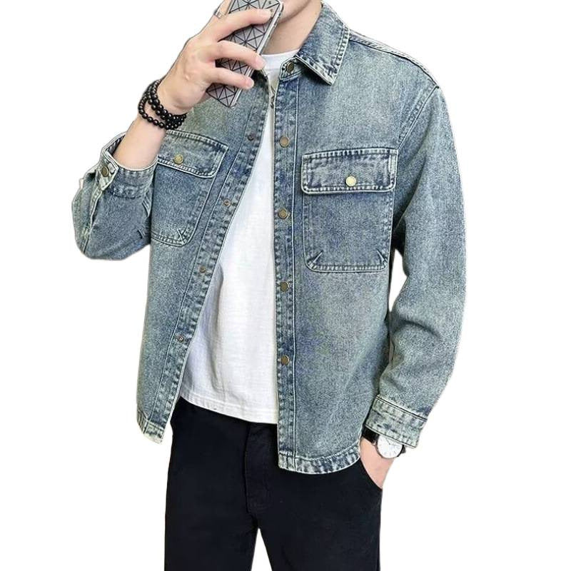 Herren Denim Überhemd Drune 1787799486