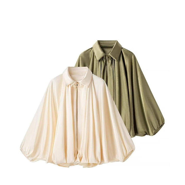 Damen fließende Bluse mit Anlassgarnitur Drune
