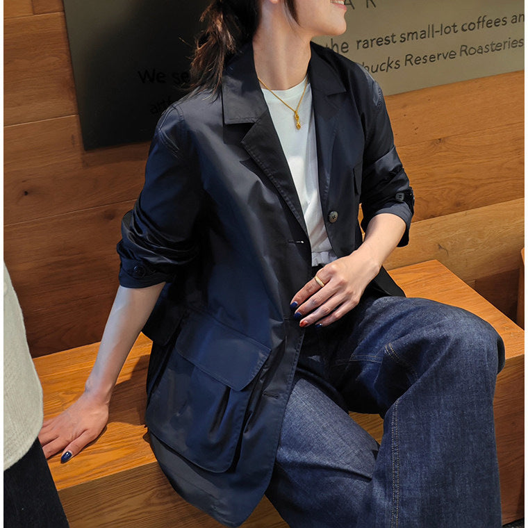 Damen Modische Utility-Jacke mit praktischen Taschen Drune
