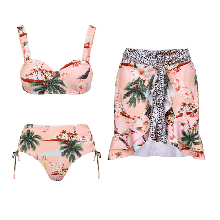 Damen Bikiniset mit hochwertigem Flowerprint und verstellbaren Trägern Drune