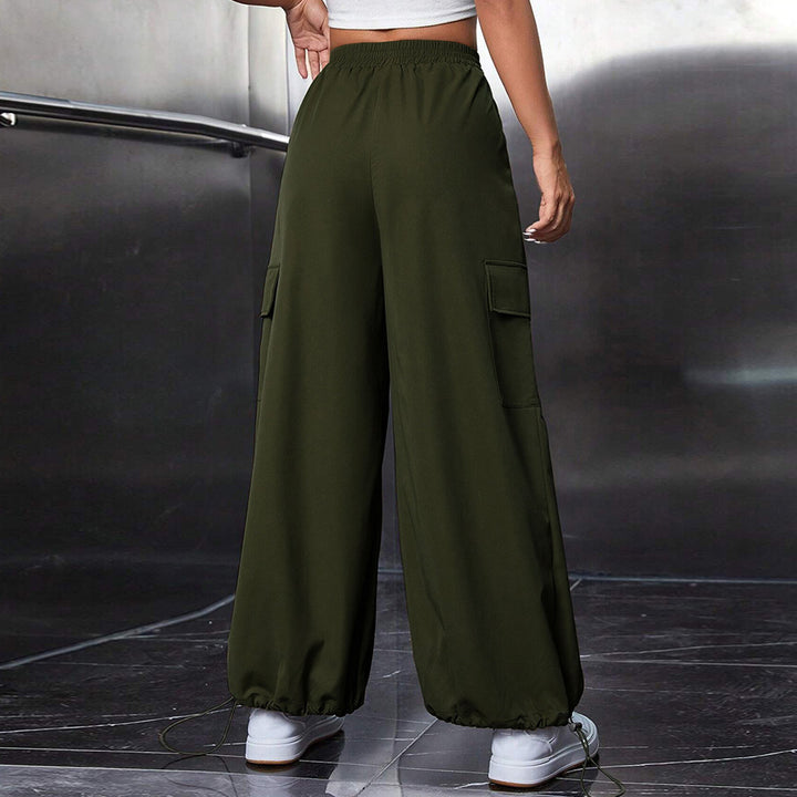 Damen Cargo-Hose mit elastischem Bund und weiten Beinen Drune