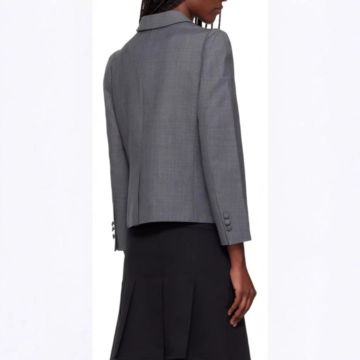 Damen Kurzblazer im taillierten Vintage Tailoring mit bezogenen Knöpfen Drune