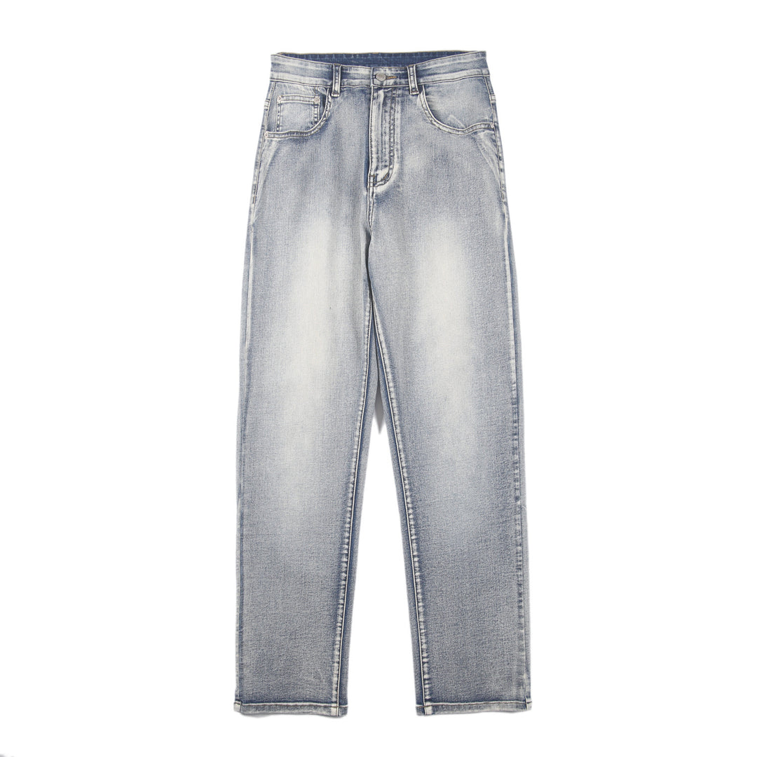 Damen Hochtaillierte Straight-Fit Jeans mit Stonewashed-Finish Drune