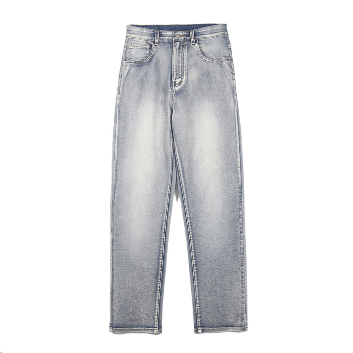 Damen Hochtaillierte Straight-Fit Jeans mit Stonewashed-Finish Drune