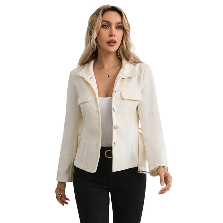 Damen Elegante Utility-Jacke mit aufgesetzten Taschen Drune