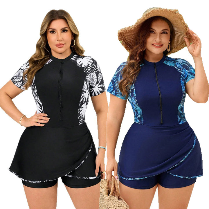 Damen modischer Schwimmanzug mit kurzem Rock Drune