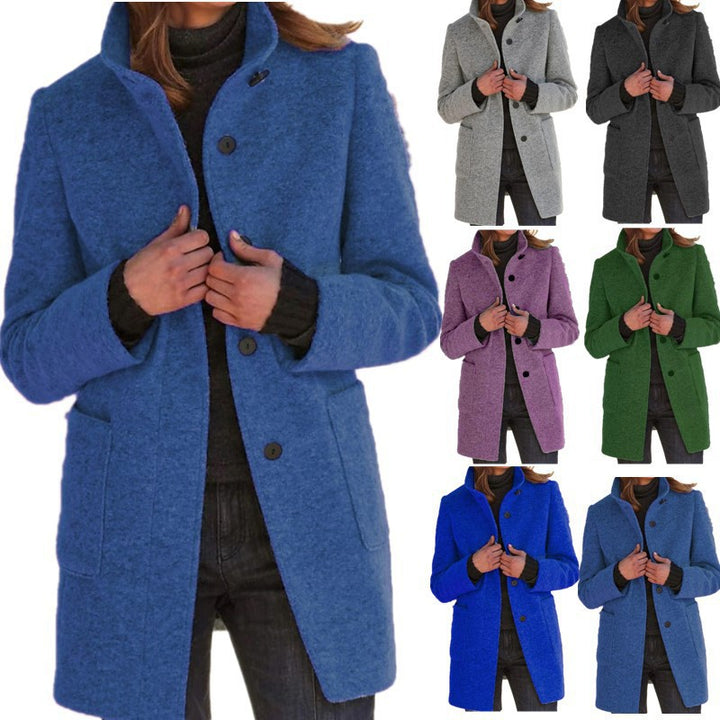 Damen hochwertige Wolljacke im klassischen Design mit großen Taschen Drune