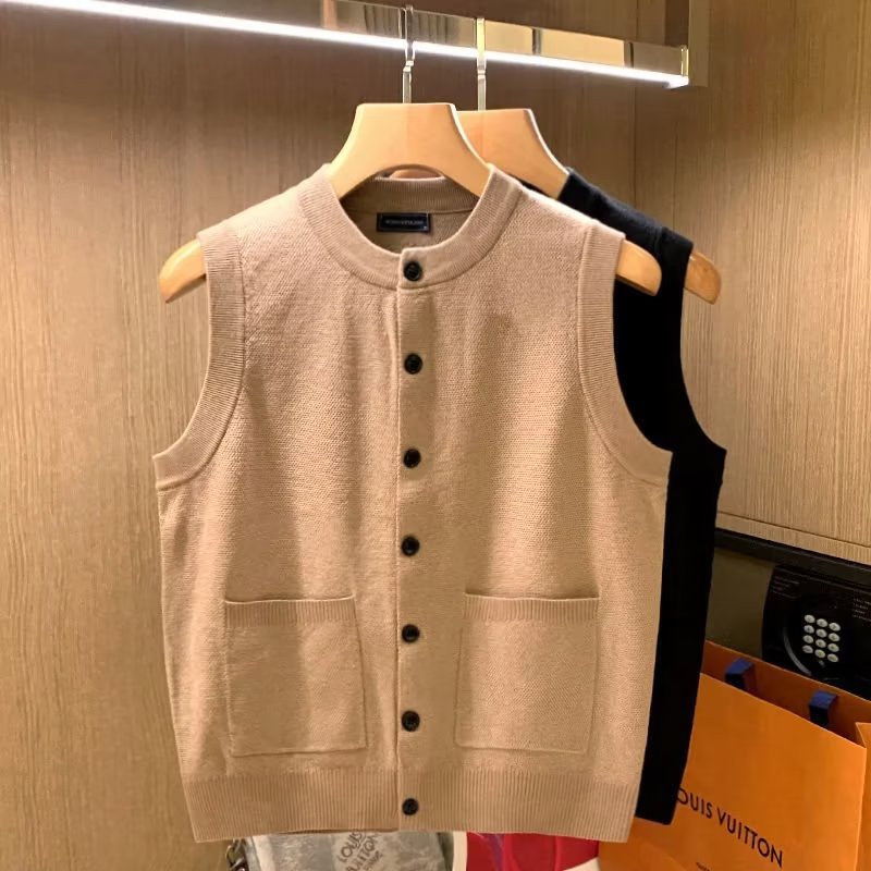 Damen elegante Strickweste mit praktischen Taschen Drune