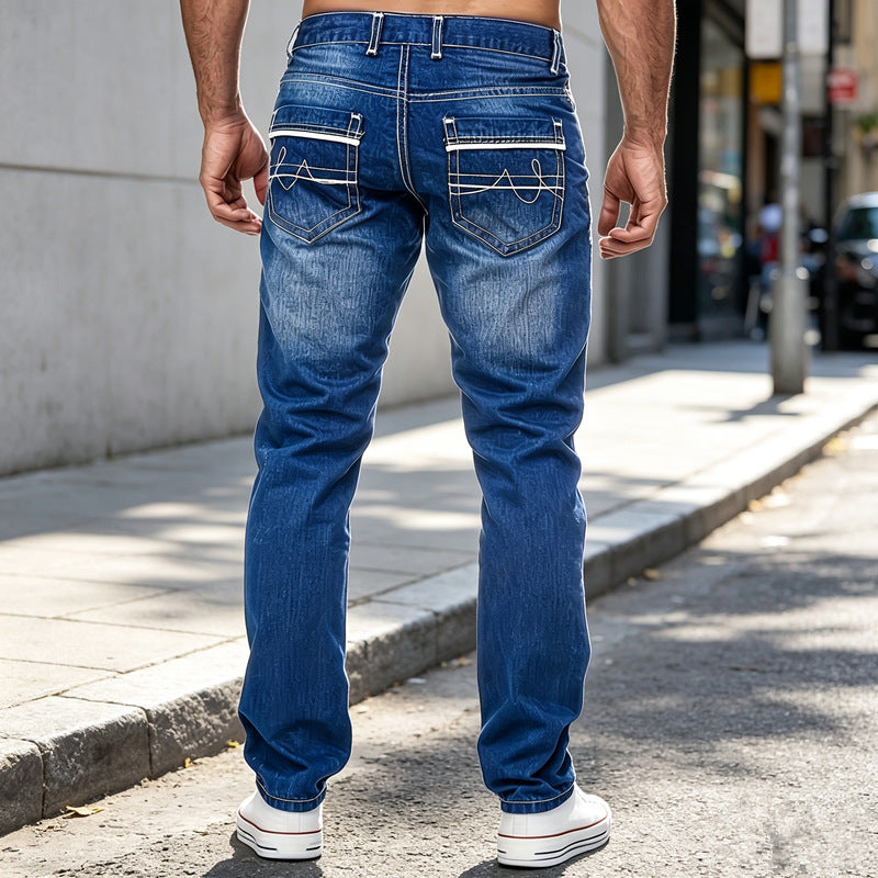Herren Hochwertige Skinny Jeans mit einzigartiger Waschung Drune