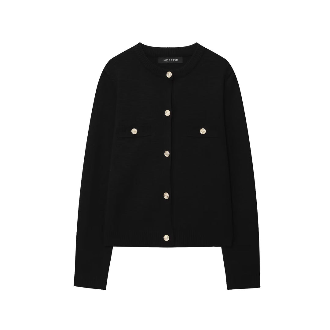 Damen Cardigan mit Knopfdetails und Brusttaschen Drune