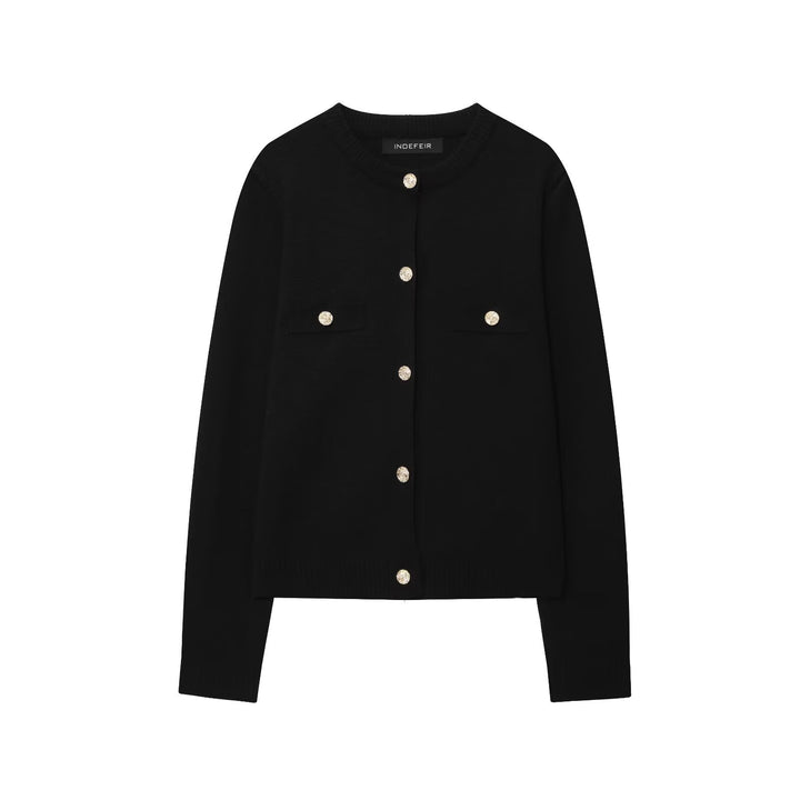 Damen Cardigan mit Knopfdetails und Brusttaschen Drune