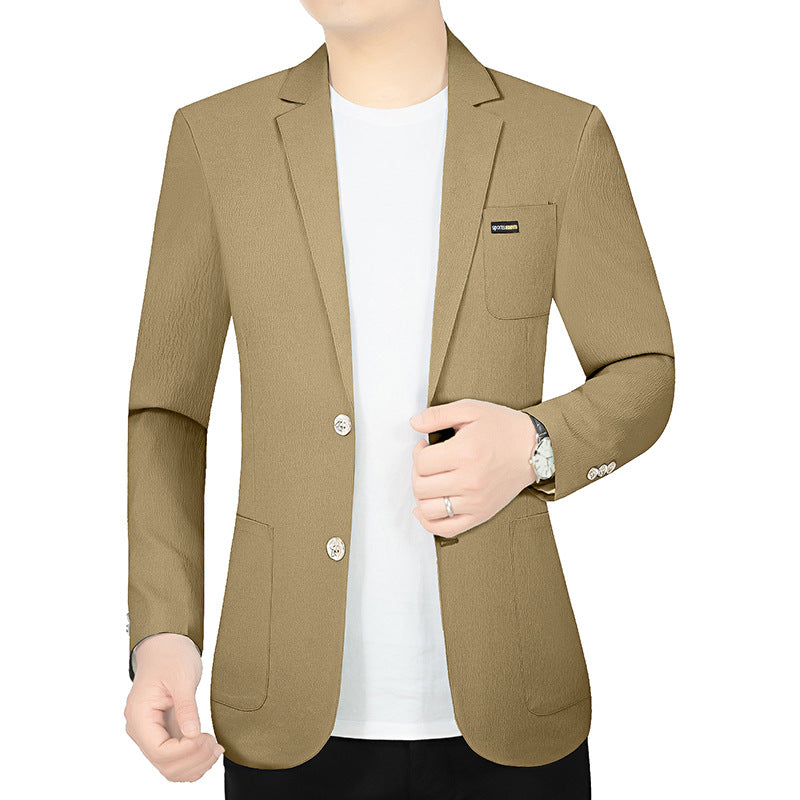 Herren Modernes Stretch Business-Sakko mit schmalem Schnitt und aufgesetzten Taschen Drune