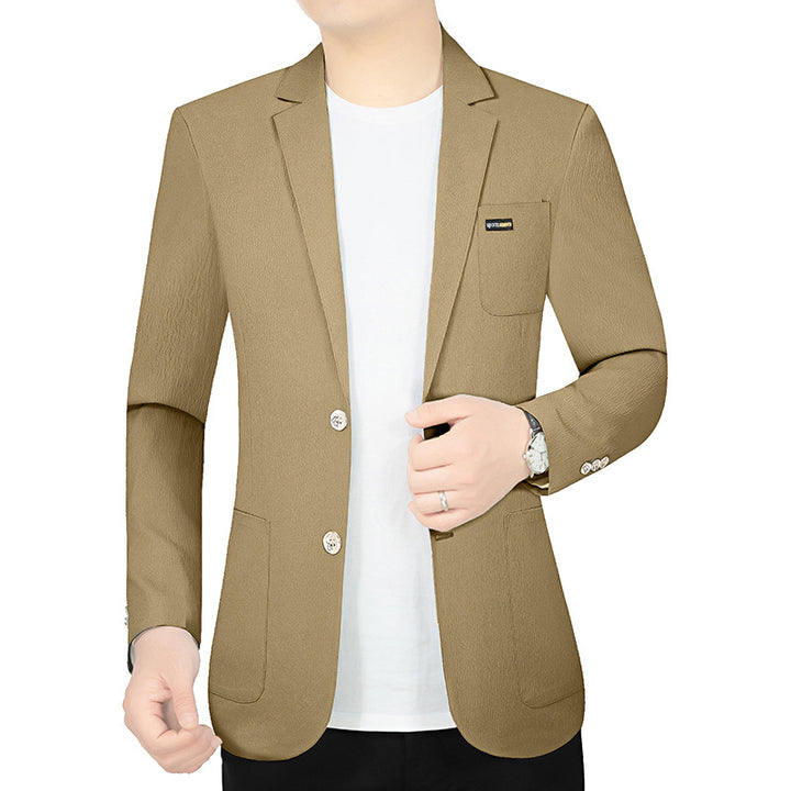 Herren Modernes Stretch Business-Sakko mit schmalem Schnitt und aufgesetzten Taschen Drune