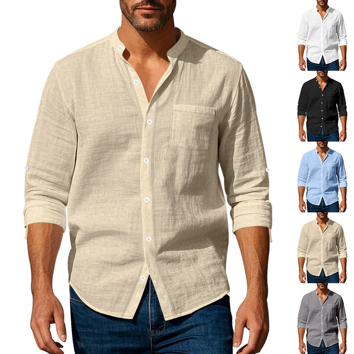 Herren leichtes Leinenhemd Drune